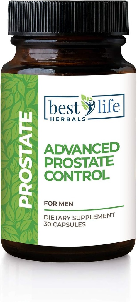 Najlepsze zioła życia Advanced Prostate Control Supplement z Saw Palmetto dla mężczyzn Doświadczanie rozszerzonej prostaty, Częste oddawanie moczu, Nadczynność pęcherza -1 Butelka