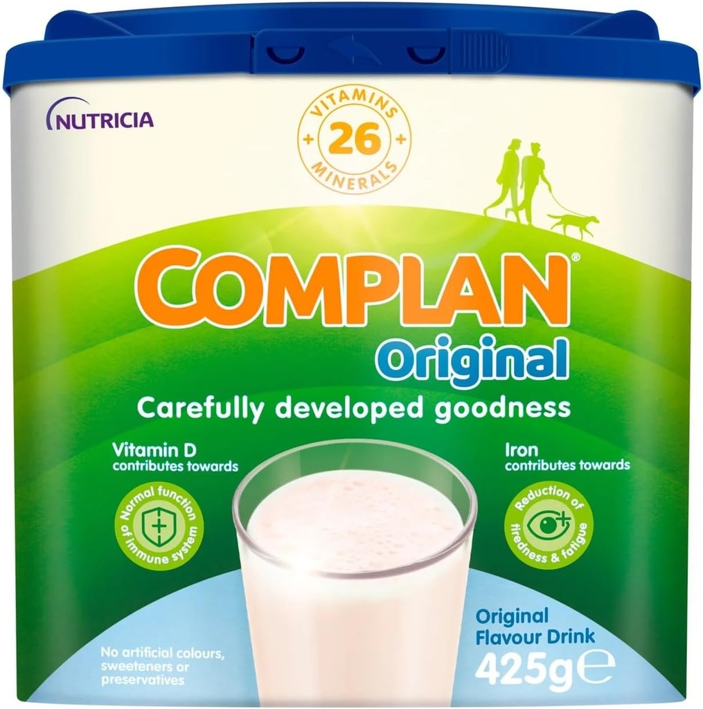 Complan Żywotne witaminy bogaty napój Oryginalny aromat 425g 7- 8 Służenie