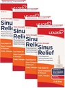 Leader Dodatkowa siła Sinus Relief, Szybkie aktorstwo, Sinus Decongestant, Nasal Congestion Relief Spray, Cold & Allergy 30 ml Butelka (Opakowanie po 4)
