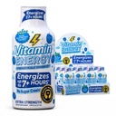 Witamina Energia Immune + Dodatkowa Siła Energia Shot Blue Malina 12 Pack, 260mg Naturalna kofeina, B- Witaminy, Citicoline, Zielona herbata, Immunitet & Focus Support, Zero cukru, Gluten- Free 1.93 fl oz