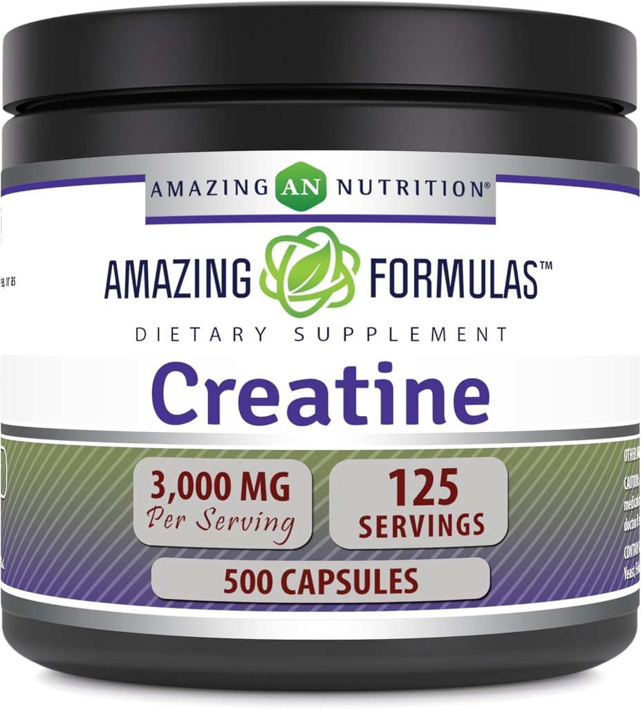 Amazing Creature 3000 Mg Amino Acid Supplement Equipment 124; Kapsułki Equipment 124; Non-GMO Equipment 124; Gluten- Free Equipment 124; Made in USA (1 Pack Equipment 124; 500 Count)