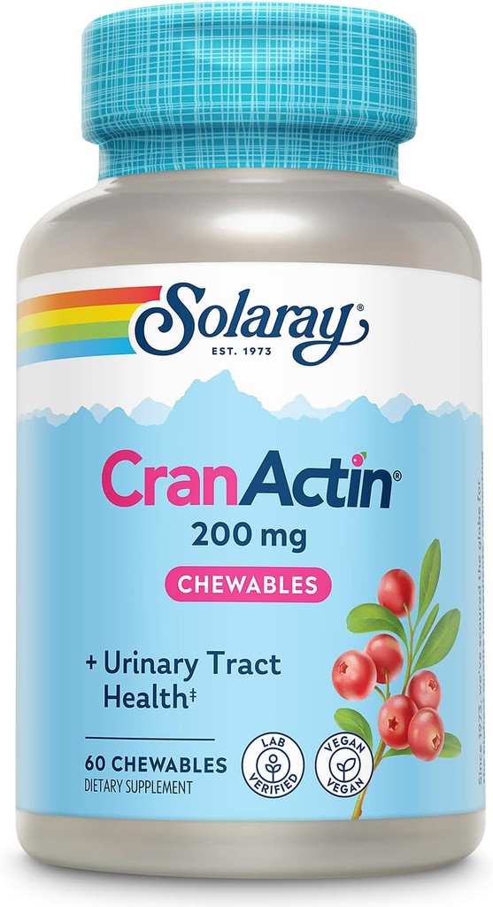 SOLARAY Cranactin 200 mg tabletki do rozgryzania i żucia