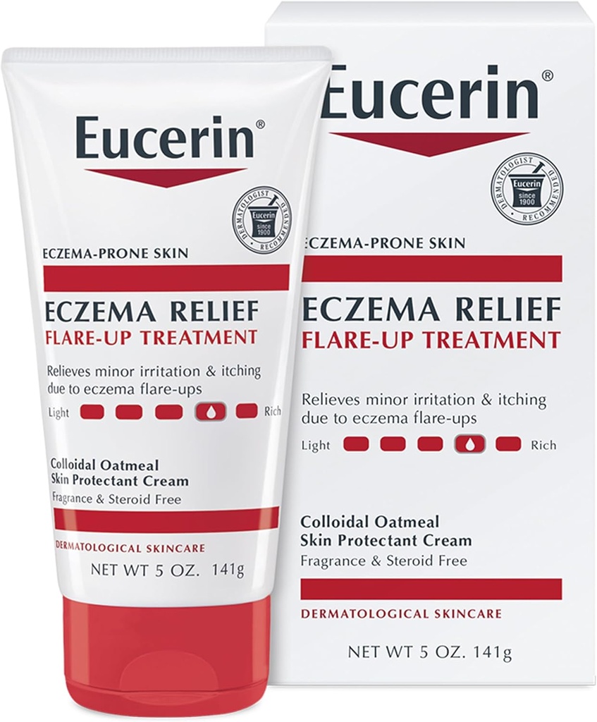Eucerin Eczema Relief Flare- up Leczenie - Zapewnia natychmiastową ulgę dla Eczema- Prone Skóra - 5 oz. Rura