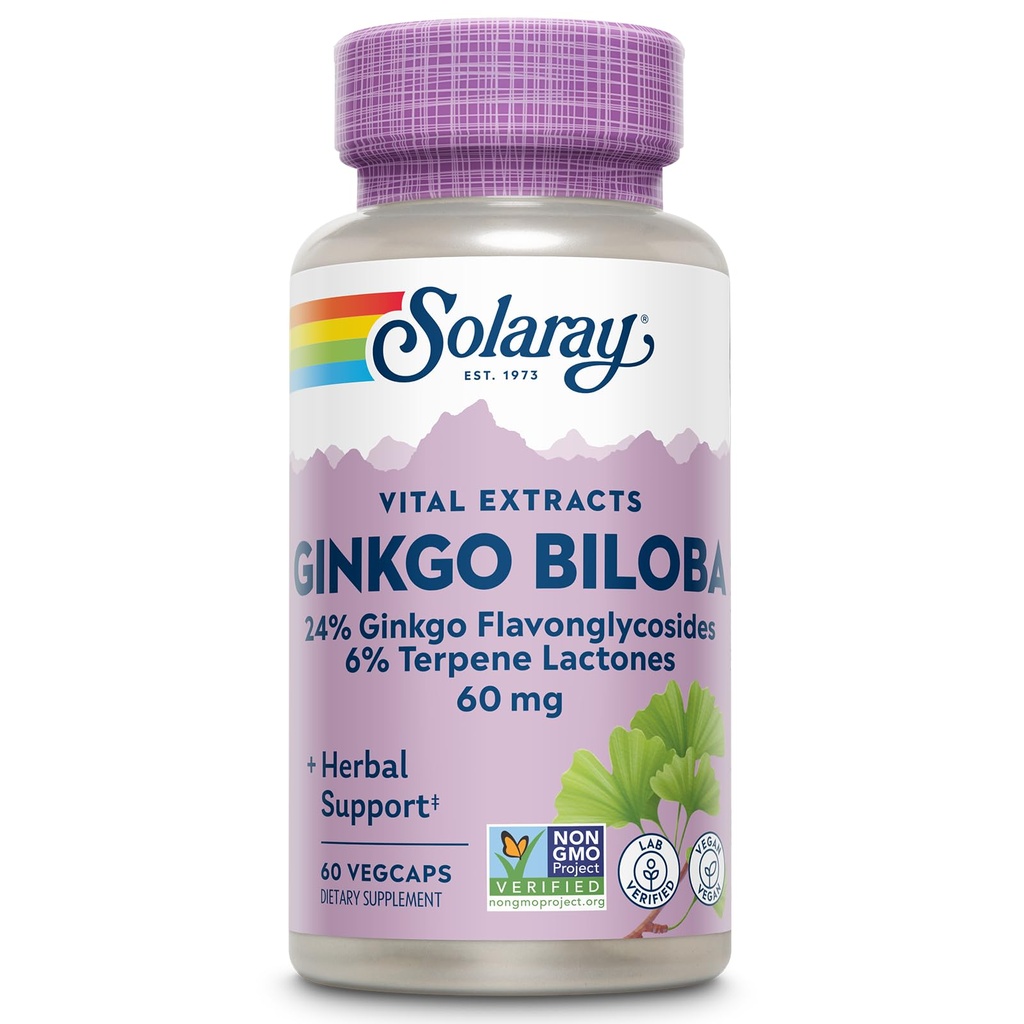 SOLARAY Ginkgo Biloba Extract, 60mg