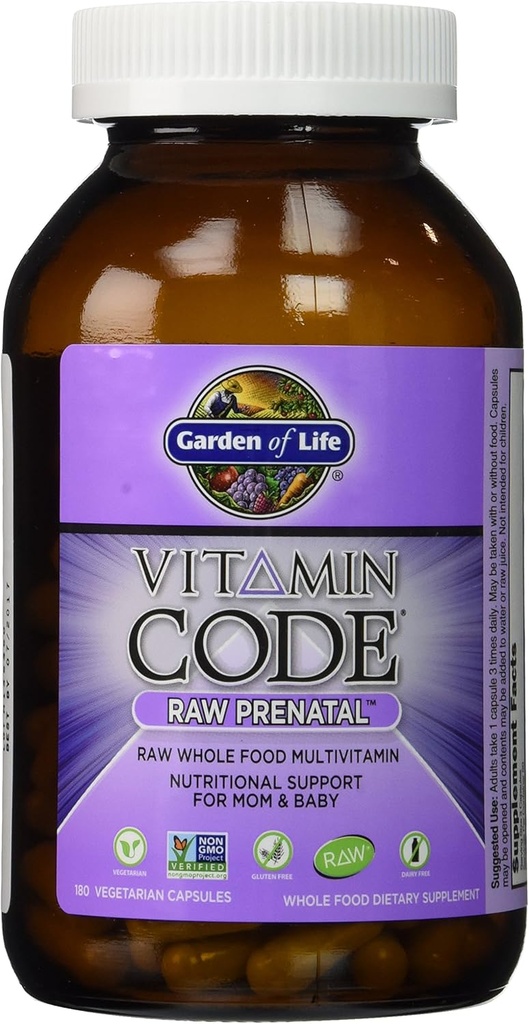 Ogród Życia - Kod witaminy Surowy Prenatal 180 Kapsułki wegetariańskie