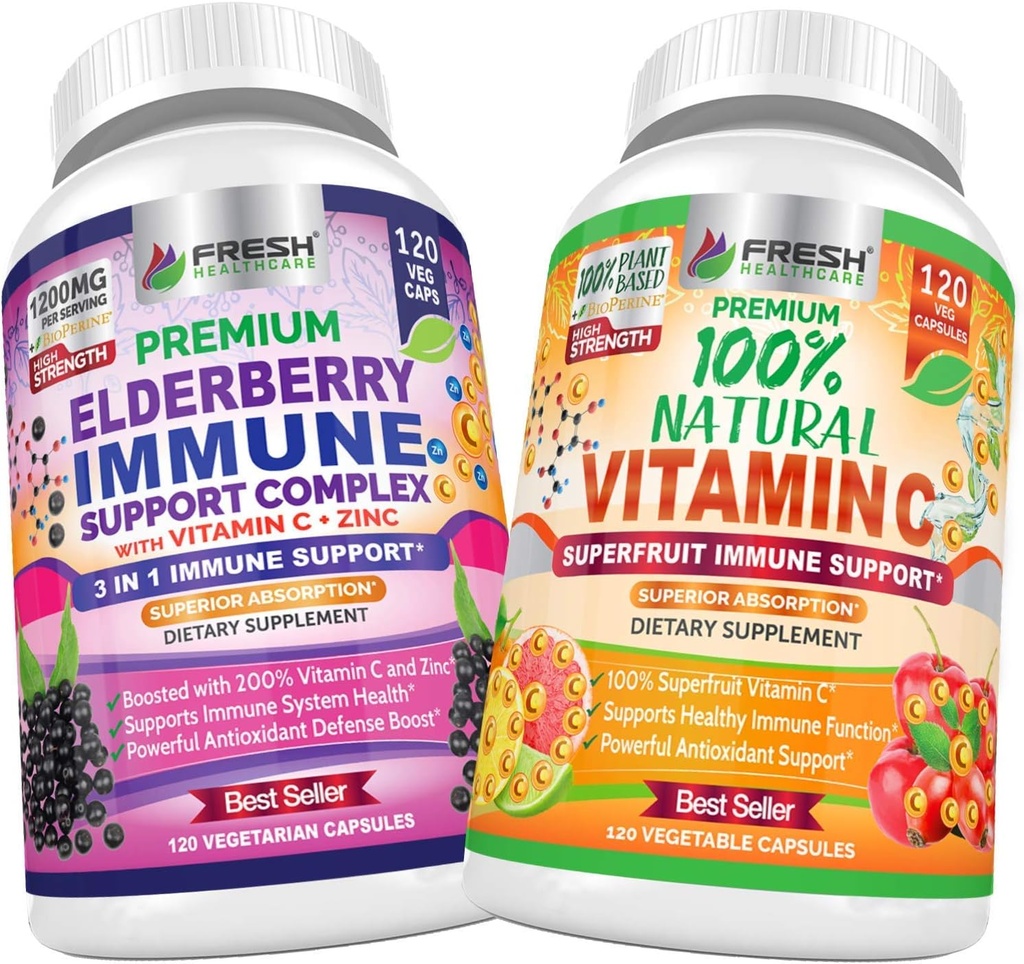Elderberry immunologicznego wsparcia i naturalnej witaminy C - Pasek