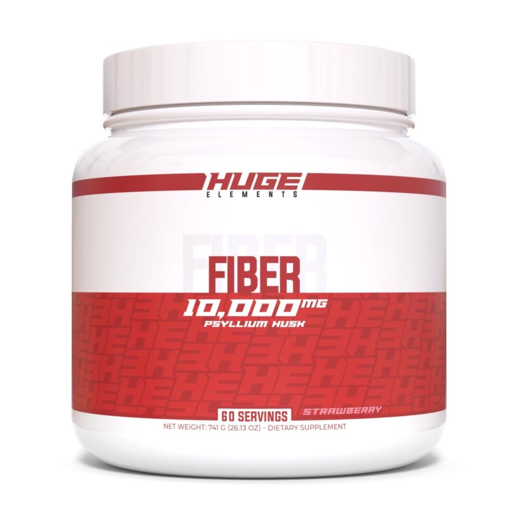 Ogromne suplementy Fiber, 10 Grams Premium Pyllium Husk Powder, Rozpuszczalny Fiber for Digestive Health & Functions, Natural Prebiotic z pyszne aromaty (60 Słupki) (Truskawka)
