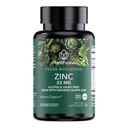PlantFusion Wegan Cynk Suplementy 22 mg - Kompleks Wholefood, Chelated Cynk Cytrate z Organic Guava Leaf dla wsparcia immunologicznego, 60 Kapsułki