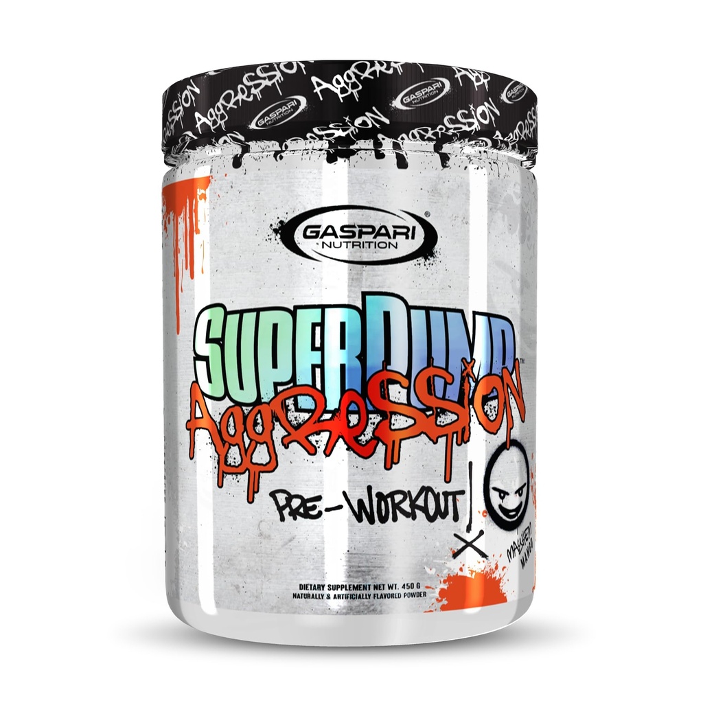 Gaspari Nutrition SuperPump Agression Pre- Workout: Energia, Focus, Endurance and Recovery, z Creatine and Cafeline (25 Sług, Mayhem Mango)