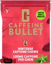 Kofeina Bullet 4 miętowe kofeina cukierki = 400mg kofeina Kick, Szybszy niż żele energii i przeżuwania rowerowe dla średniej wyścigu Endurance Sports i Gaming Kofeina Energy Boost