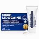WELMATE - 5% krem lidokainowy do polimeryzacji, 2oz (60g) - Największa moc krem lidokainowy - Hemororhoid Relief - Zewnętrzne zastosowanie Anestetyczne, Witamina E - Odporny dla dzieci - Topical Skin Care