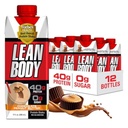 Lean Body Readyto- Drink Protein Shake, 40g Protein, Serwatka Mieszanka, 0 Cukier, Gluten Free, 22 Witaminy i Minerały, (Recykling Carton & Lid - Pack of 12) LABRADA (Czekoladowy masło orzechowe)