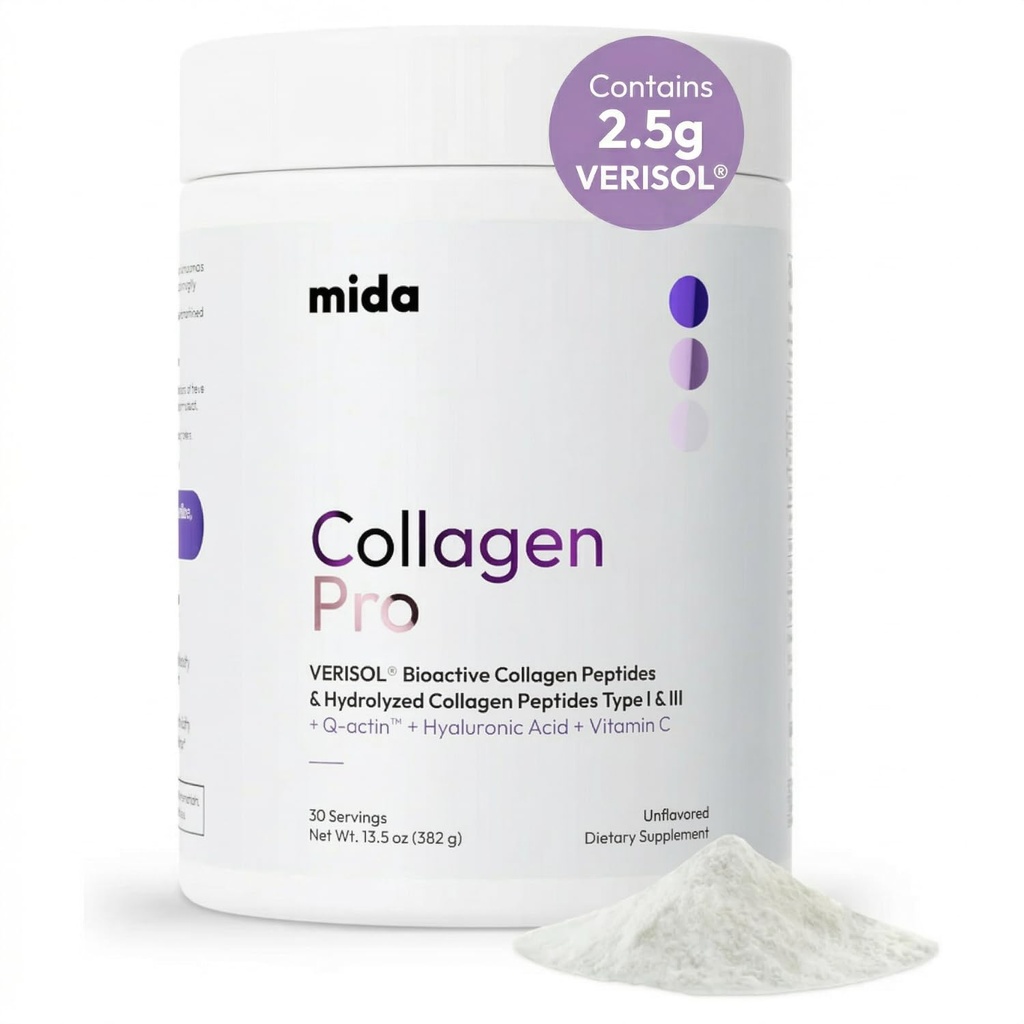 VERISOL ® Zhydrolizowany Kolagen Peptydy typu I i III z witaminą C, Kwas hialuronowy, Biotin, Q- ACTIN ® Biodegradowa124; Proszek z nieflaworycznego białka dla gładkiej skóry, grube włosy, silne paznokcie i wspólne zdrowie 124; 30 Służenie