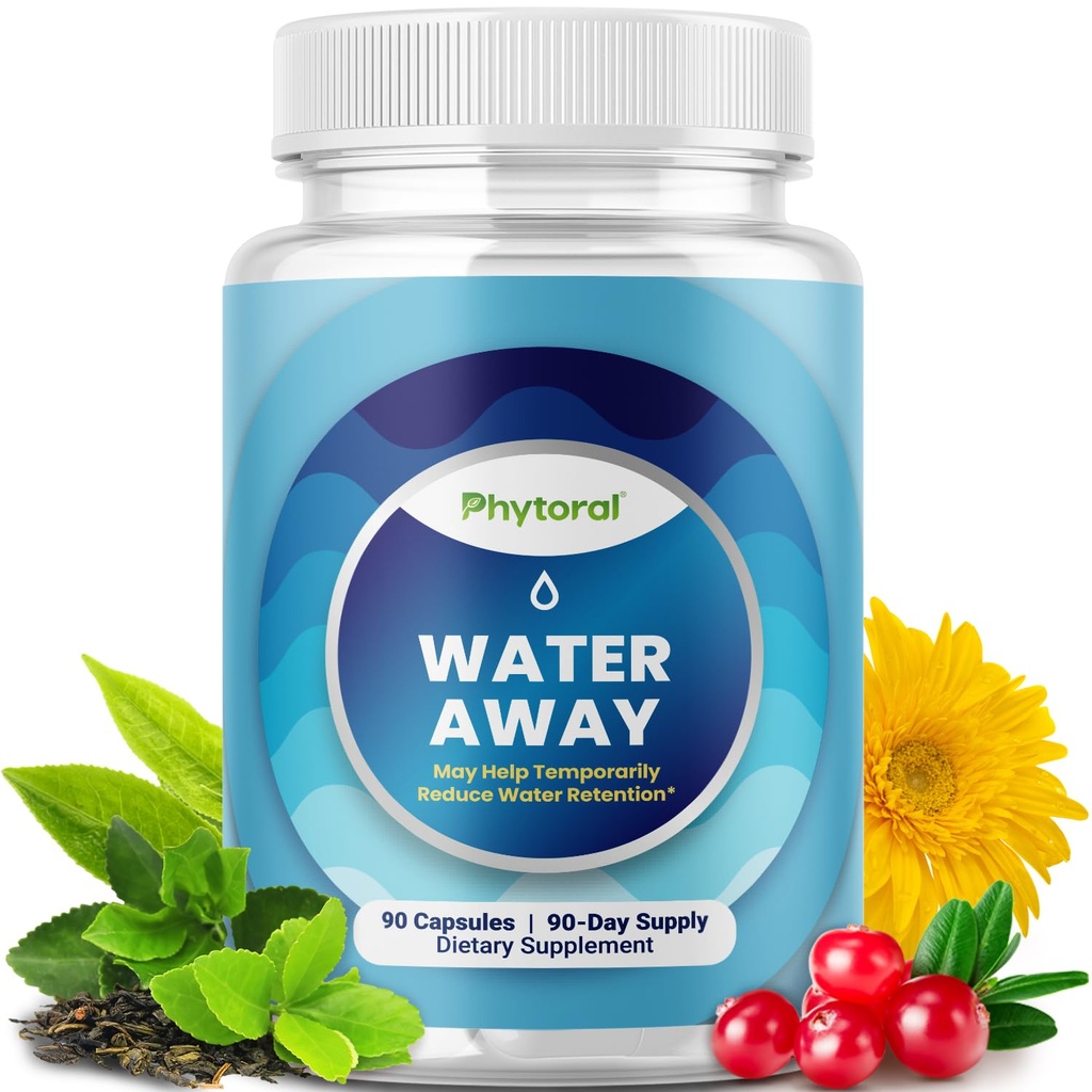 Pigułki do zatrzymywania wody dla kobiet i mężczyzn - Ziołowe suplementy diuretyczne - Suplement do zatrzymywania płynów z Dandelion Leaf Extract & Zielona herbata dla Bloating Relief - Pigułki dla Leg & Stopy Obrzęk - 90 Count