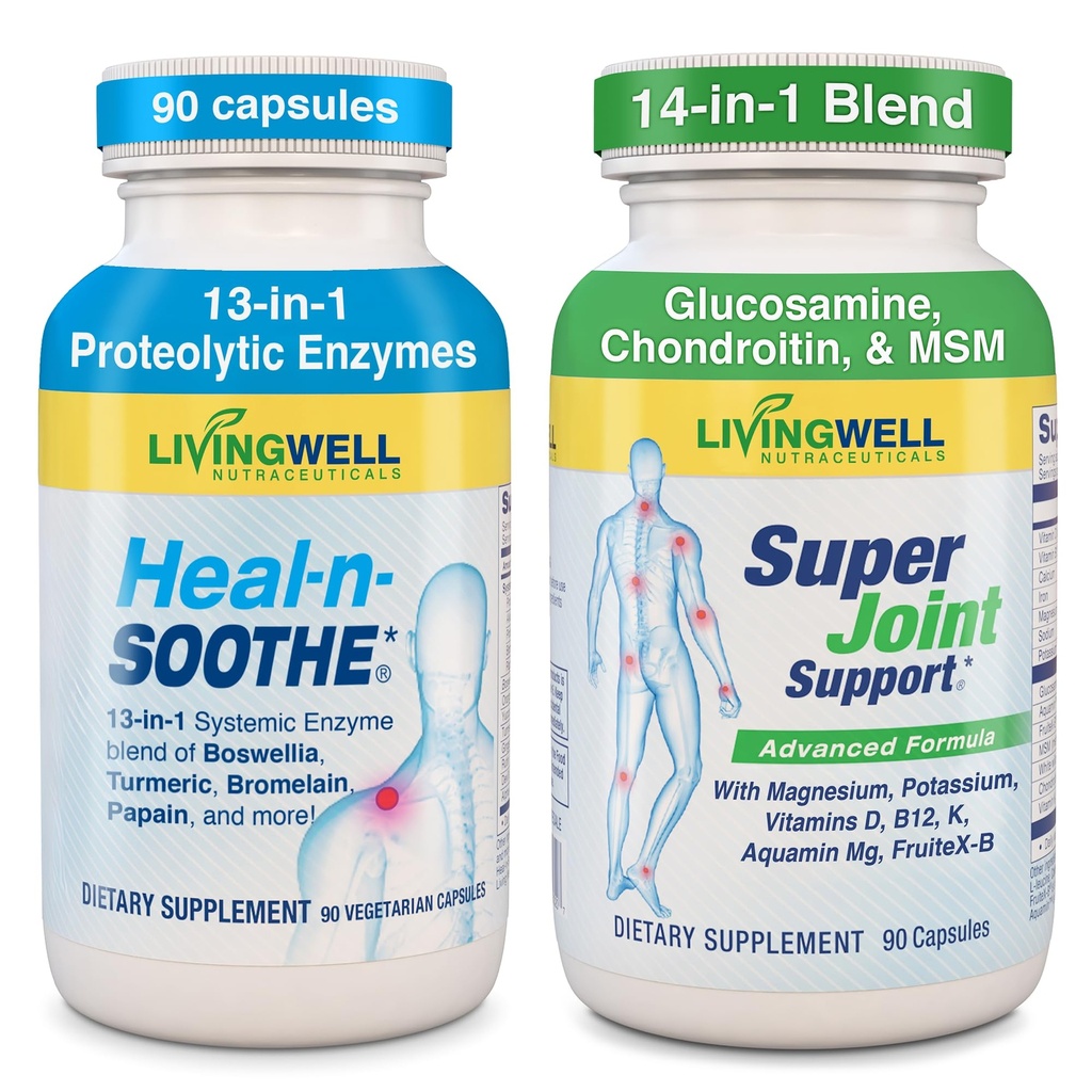 ZDROWIE - N- SOOTHE i Super Wspólne Wsparcie - Naturalne Wspólne Suplementy