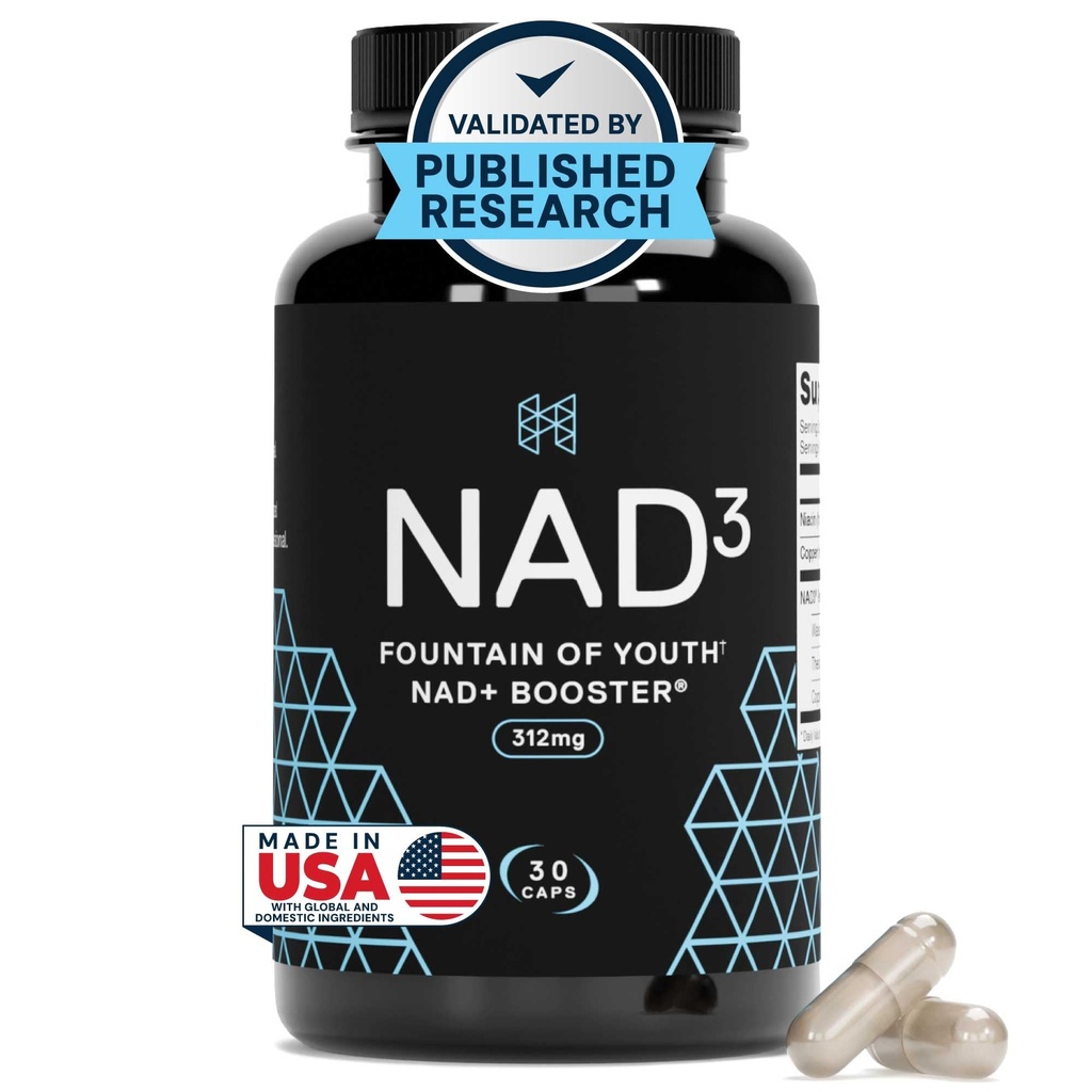 HPN NAD + Booster - Nikotynamid Riboside Alternative (NAD3) dla mężczyzn i kobiet 124; Anti Aging NRF2 Activator, 312 mg na jedną usługę - Natural Energy Supplement for Longevity & Cellular Health, 30 Veggie Pills