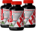 Suplement Detox ciała - Full Body Detox i Cleanse Complex 920 MG - czerwony wzór koniczyny - 3 butelki 300 kapsułek
