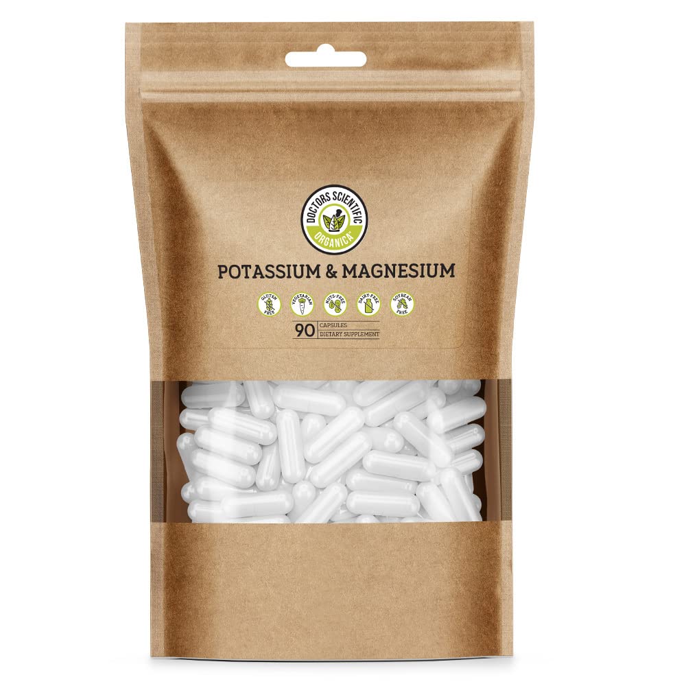 DSO Potasu Magnezu Suplement - 90 Hrabia - Doktor Zaprojektowany Wysokiej Absorpcji Magnezu Suplement potasu - Wegan Potasu Magnezu Asparaginian dla Sleep & Leg Cramp Relief