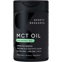 Sport Badania Keto MCT Oil Pills z oleju kokosowego 124; Keto Paliwo dla mózgu i ciała - NieGMO Zweryfikowane, Soy & Gluten Free Liquid Softgels (240 Count)