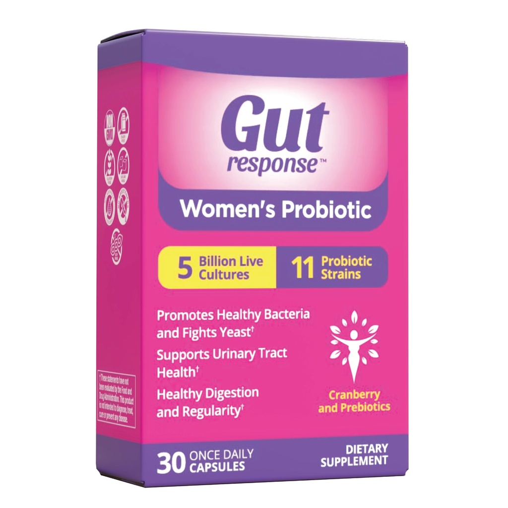 Probiotyczne kobiety, Slows Down Digestive Starzenie, Wzmacnia system immunologiczny, Wspiera UT & Feminine Health, ekstrakt żurawinowy, Non-GMO, Gluten Free & Soy Free, 5 Miliard CFU, 30 Kapsułki