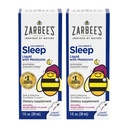 Suplement do snu dla dzieci Zarbee Płyn z 1 mg Melatoniny; Beznarkotykowy & Efektywny; Łatwy do wzięcia naturalny aromat Berry dla dzieci w wieku 3 i w górę; 1 butelki Fl Oz, Opakowanie 2