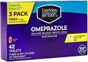 berkley jensen Omeprazol 20 mg Opóźnione tabletki uwalniające - Heartburn Medicine- Acid Reducer Pills - Leczenie często Heartburn - 3 x 14- dniowe kursy, 42 Liczenie ogółem (Opakowanie 1)