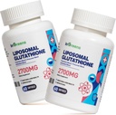 2700 MG Liposomal Glutation Supplement, Max Absorption, Active Form L Glutathione reduktaza (GSH), z kwasem hialuronowym, Resveratrol, Potężny przeciwutleniacz, Zdrowie Starzenie, 120 Softgels