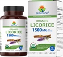 Brieofood Organic Licorice 1500mg, 45 Służenie, Wegetarianin, Gluten Free, 90 Tabletki wegetariańskie