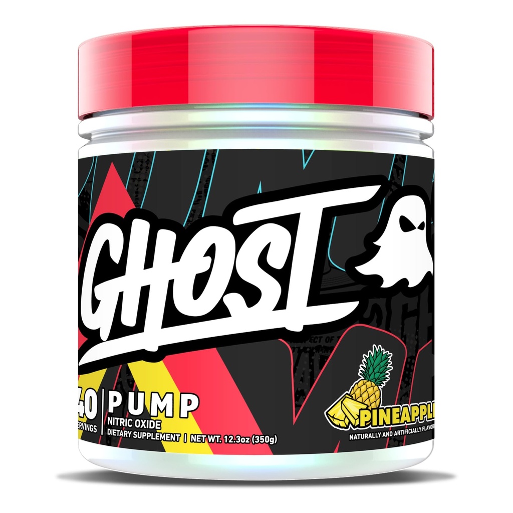 Pompa GHOST proszek z tlenkiem azotu, ananas - 40 Służenia - Sugar-Free & Stime-Free Pre- Workout Supplements - L- Citrulina, azotan argininy & L- glutation - Soy & Gluten- Free, Wegan