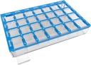 EZY DASE Pill Organizator Cotygodniowe (7- Day), Medicine Planner, Witamina Box, Małe Komory z Easy Full Tray Case, 4 razy dziennie, Łatwy w użyciu kontenerów, Przezroczyste lidów, Niebieski, BPA Free