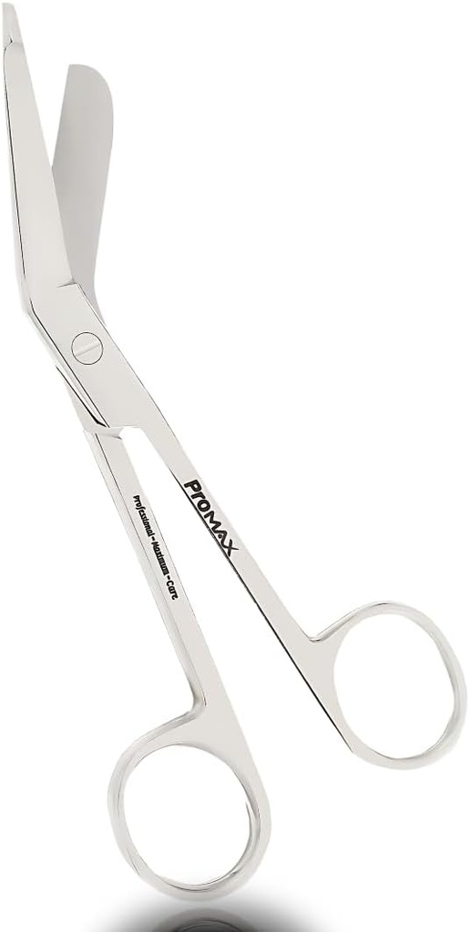 ProMaxCare 5.5 Inch nożyce urazowe dla pielęgniarek - Lister Bandaże nożyce weterynaryjne - Nożyce medyczne dla pielęgniarek, Chirurgiczne i EMS Use (Silver)