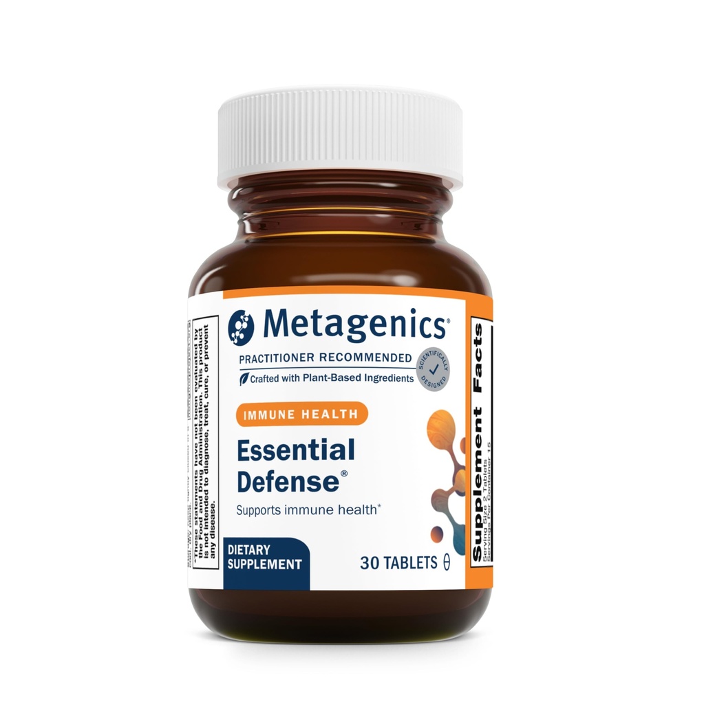 Metagenics Essential Defense - Immune Support * - Tradycyjne chińskie składniki - Suplement z ekstraktem Licorice Root, Ginger & Isatis - Non-GMO, Gluten- Free & Vegetarian - 30 tabletek