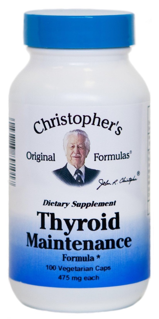 Oryginalna formuła Christophera Thyroid Maintenance Formula kapsułki, 100 Hrabia