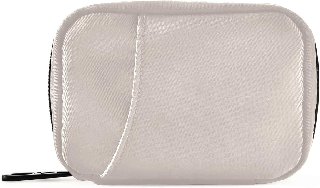 Naanle Pill Box 7 Dni Pil Case Travel Pill Organizer Bag Zipper Portable Compact Size Supplement Supplement Holder Solid Color Khaki Z - Khaki 4.6 x 3,14 x 1,88 Inch 1,0