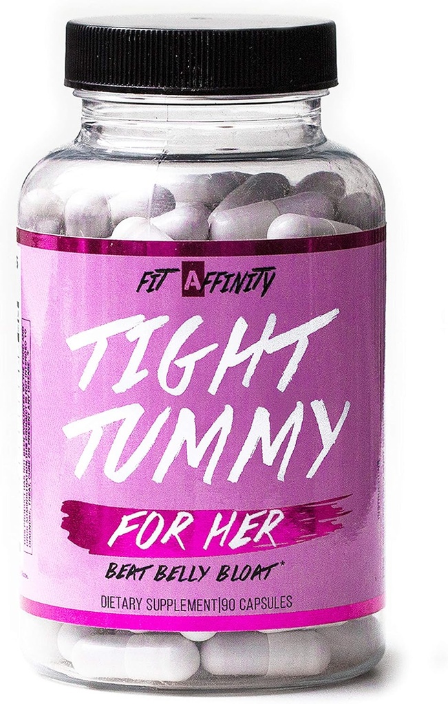 Fit Affinity Tight Tummy Bloating Relief dla kobiet z probiotykami dla wsparcia zdrowia w żywieniu - Suplement diety (90 kapsułki)