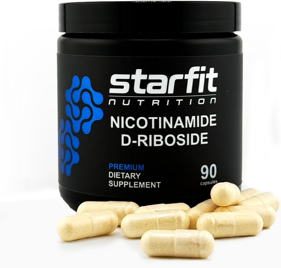 STARFIT - Nikotynoamid D- Riboside, booster NAD +, Energy & Focus Supplement, Anti-Aging Cellular Support, 90 kapsułki