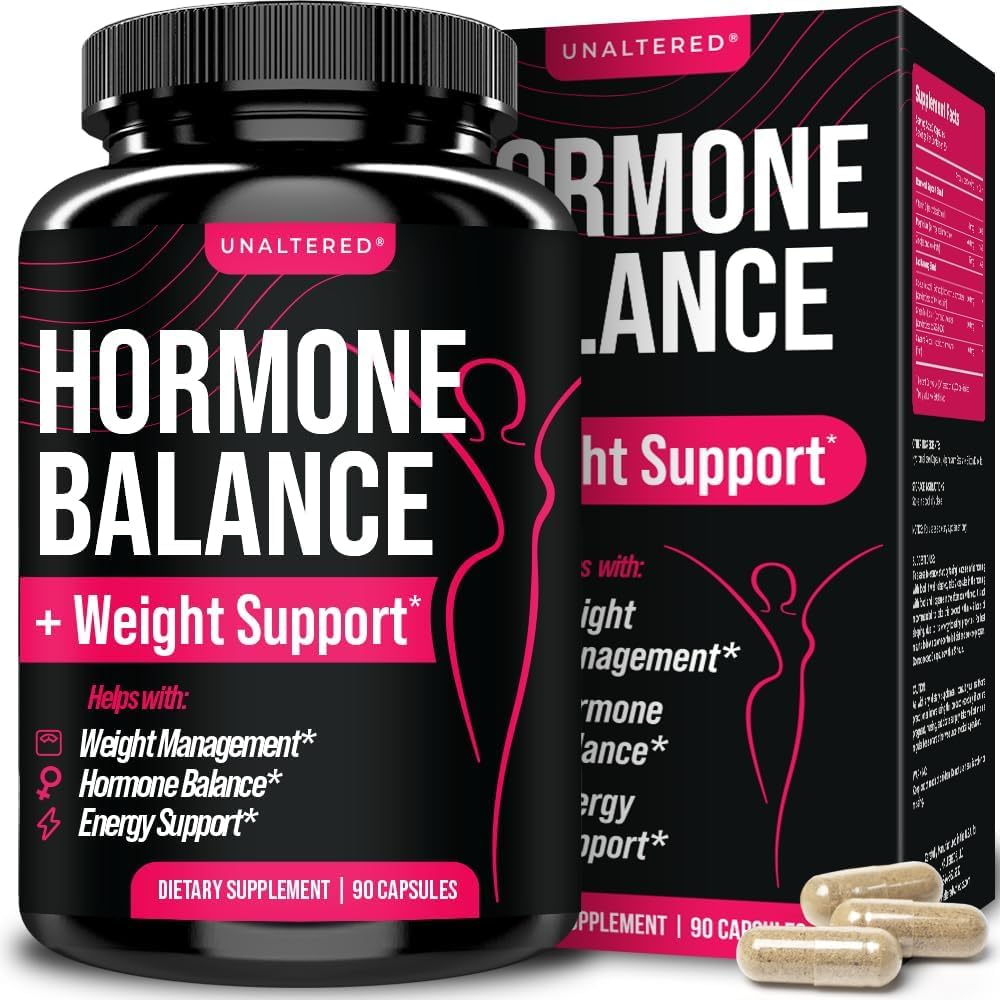 UNALTERED Hormon Balance for Women Weight Management - Natural Hormonal Wellness Support - Funkcje Green Tea Extract, Cayenne, Magnezu, & Cynk - 90 Kapsułki wegańskie