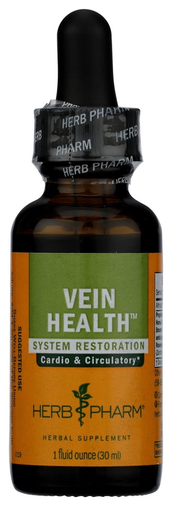 Herb Pharm Vein Health Liquid Herbal Formula dla układu podtrzymywania układu krążenia i krążenia, 1 Fl Oz