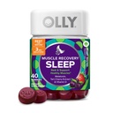 OLLY Muscle Recovery Sleep Gummies, Sleep and Sore Muscle Support, 3mg Melatonina, Tart Cherry, Witamina D, Berry Flavor - 40 Count