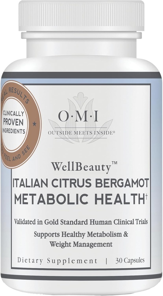 WELLBEAUTY włoski Citrus Bergamot zdrowia Metabolicznego, Nagroda Winning Cardiolog Opracowany do wspierania zdrowego Cholesterolu i Triglicerydów Poziomy już w normalnym zakresie, 7 Kluczowe polifenole, 30- Day Supply