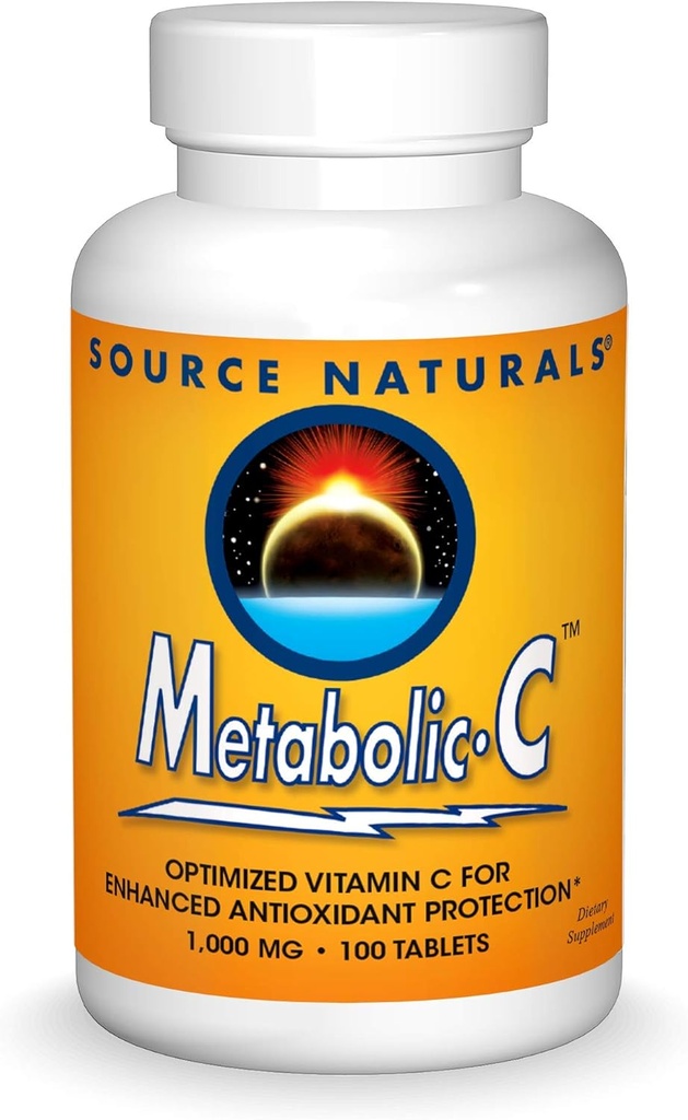 Źródło Naturals Metabolic C, 1000mg Witamina C - 100 tabletek