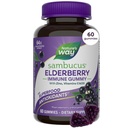 Nature 's Way Sambucus Elderberry Immune Support Gummies for Kids & Adult * with Black Elderberry Extract, Witamina C, Witamina D3 i Cynk, 60 Gummies (Packaging May Vary)