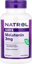 Natrol Melatonina pomaga Upadek Asleep Szybciej Zostań ASleep Dłuższy Wchłanianie 100 Wegetarianin 3mg, (Tabletki), 240 Hrabia