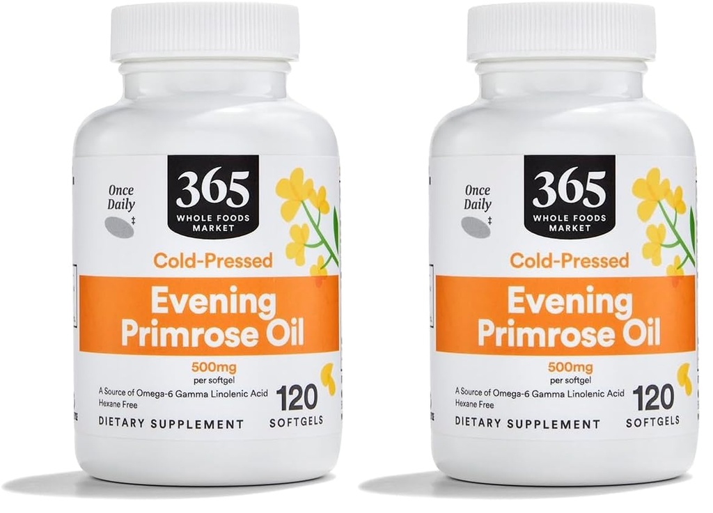 Whole Foods Market, Wieczorne Primrose Oil 500Mg, 120 Softgels (Opakowanie 2)