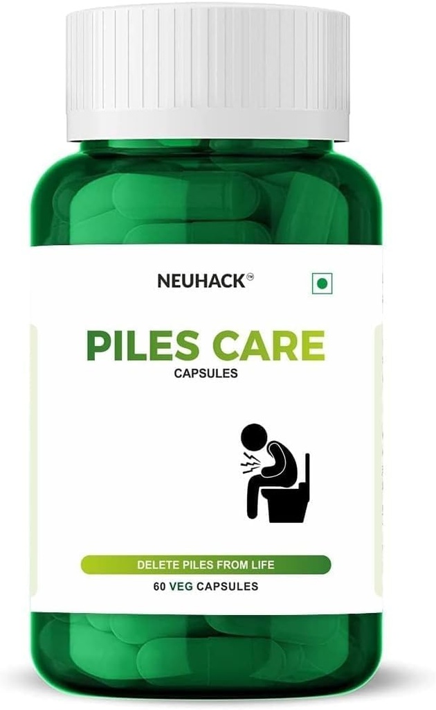 Piles Care Herbal Kapsułki dla Colon Health- Ayurvedic Piles Supples España 124; Opakowanie po 2 (60 wieczka)