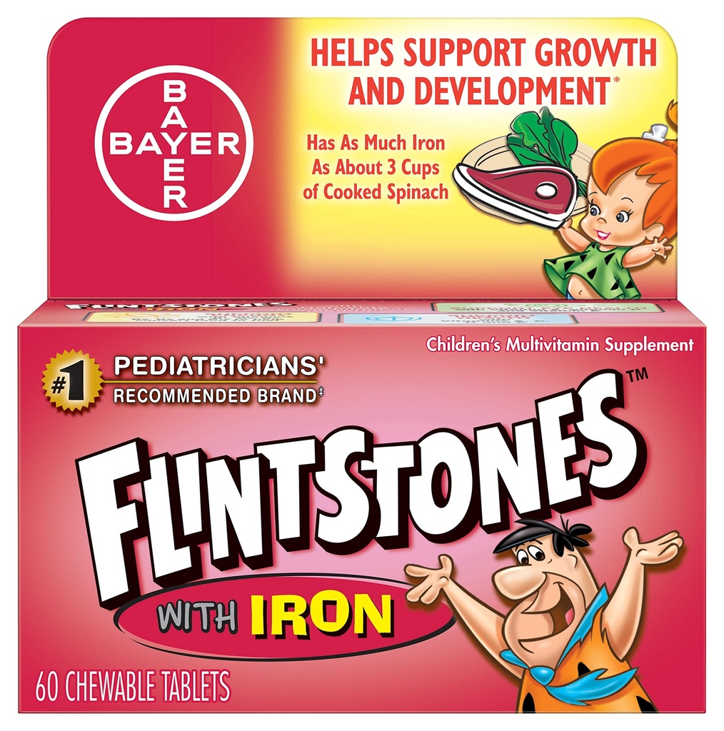 Flintstones? Plus Żelazne Witaminy do żucia - 60ct