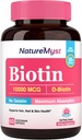 Biotin 10000 µg, Wysoka potencja, Biologicznie aktywny, Cold- Pressed oleju kokosowego dla maksymalnej absorpcji, bez żelatyny, włosy, paznokcie, skóra, 60 Softgels wegetariańskie