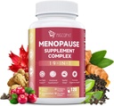 Suplementy menopauzy dla kobiet, 10 Miliard CFU Probiotic, 19- in-1 Multivitamin & Ashwagandha Extract, DIM, Hormonal Balance, Wsparcie gorące błyski, nocne poty, nastrojenie, sen 124; Wegan, 120 Kapsułki